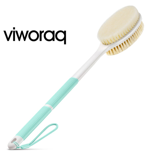 viworaq 17'' Bath Brush Anti Slip for Shower(Green)